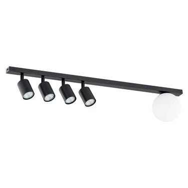 BASTER 5-lichts plafondlamp - Zwart frame