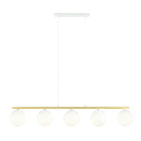 ALLORA 5-lichts hanglamp – Wit/goud - Mooier Thuis