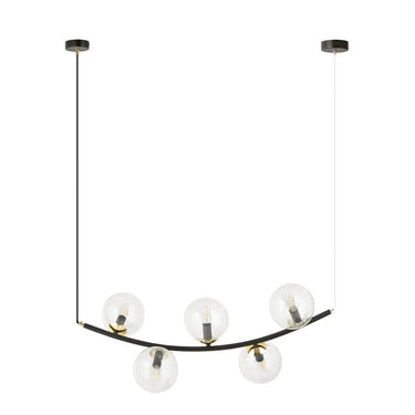 RITZ 5-lichts hanglamp - Helder glas