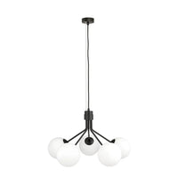 Emibig NOVA 5-lichts hanglamp - Wit glas