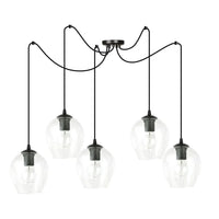 Emibig LEVEL 5-lichts hanglamp - Helder glas