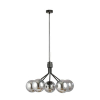 Emibig NOVA 5-lichts hanglamp - Smoked glas