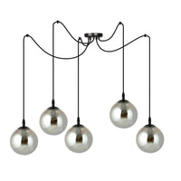 Emibig GIGI 5-lichts hanglamp - Smoked glas
