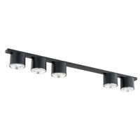 Emibig NANO 5-lichts plafondlamp - Zwart frame