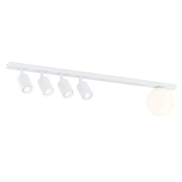 BASTER 5-lichts plafondlamp - Wit glas