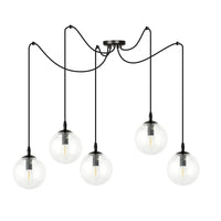 Emibig GIGI 5-lichts hanglamp - Helder glas