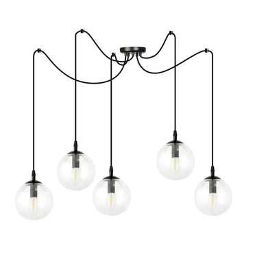 GIGI 5-lichts hanglamp - Helder glas