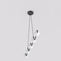 Emibig SINUS 5-lichts hanglamp – Wit/zwart - Mooier Thuis