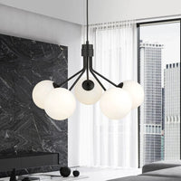 Emibig NOVA 5-lichts hanglamp - Wit glas - Mooier Thuis