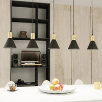 Emibig PINK 5-lichts hanglamp - Zwart goud - Mooier Thuis