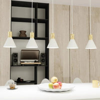 Emibig ROSA 5-lichts hanglamp - Wit frame gouden accenten - Mooier Thuis