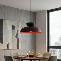 Mega hanglamp 5-lichts bordeaux