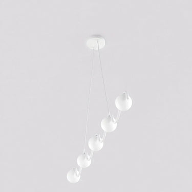 SINUS 5-lichts hanglamp – Wit