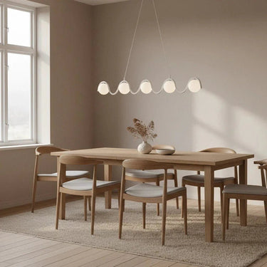 SINUS 5-lichts hanglamp – Wit