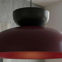 Mega hanglamp 5-lichts bordeaux