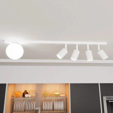 BASTER 5-lichts plafondlamp - Wit glas