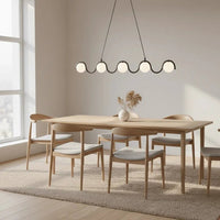 SINUS 5-lichts hanglamp – Wit/zwart - afbeelding 2