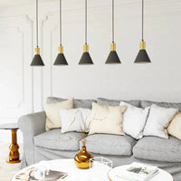 PINK 5-lichts hanglamp - Zwart goud - afbeelding 2