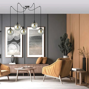 GIGI 5-lichts hanglamp - Smoked glas