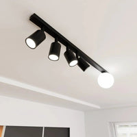 BASTER 5-lichts plafondlamp - Zwart frame - afbeelding 2