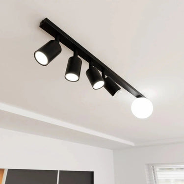 BASTER 5-lichts plafondlamp - Zwart frame