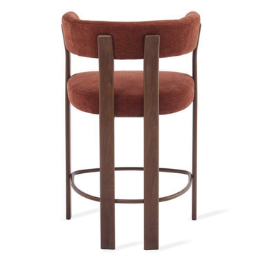 Barkruk Rose - Burgundy met Armleuning