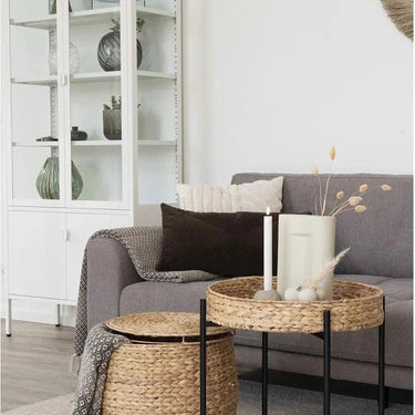 Delia Bijzettafel waterhyacint naturel Ø43 cm