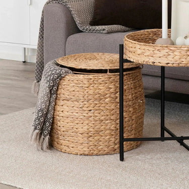 Delia Bijzettafel waterhyacint naturel Ø43 cm