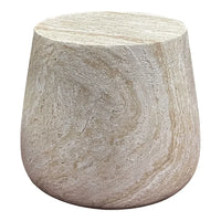 Bonn Bijzettafel van fiberclay naturel Ø47.5 cm - Mooier Thuis