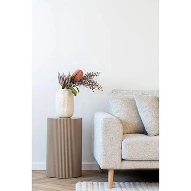 Farense Bijzettafel donkerzandkleur MDF Ø30 cm