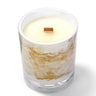 Terroso Geurkaars Wit - Marmerglas - 11 cm - wit en goud - Mooier Thuis