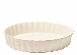Emile Henry Diepe taartvorm Ø 28 cm crème