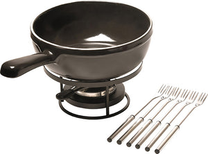Emile Henry Fondueset Ø 24 cm zwart