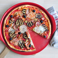 Emile Henry Pizzasteen Ø 37 cm rood