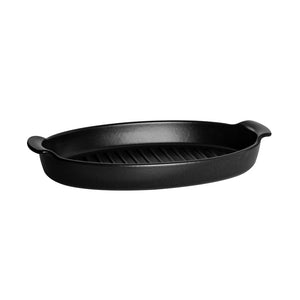 Emile Henry BBQ vispan zwart cadeauverpakking