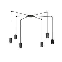 TRAKER 6-lichts hanglamp - Zwart - Mooier Thuis