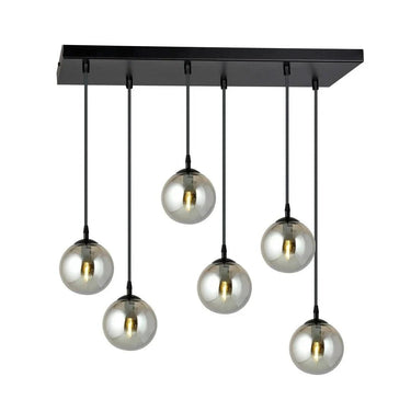 COSMO 6-lichts hanglamp - Smoked glas