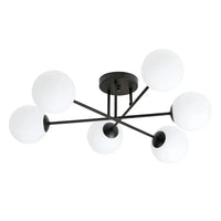 ROMA 6-lichts plafondlamp - Wit glas - Mooier Thuis