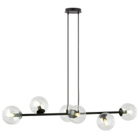 ROSSI 6-lichts hanglamp - Helder glas - Mooier Thuis