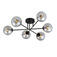 ROMA 6-lichts plafondlamp - Smoked glas - Mooier Thuis