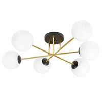 MAGNUM 6-lichts plafondlamp - Wit glas - Mooier Thuis