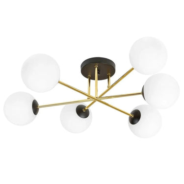 MAGNUM 6-lichts plafondlamp - Wit glas