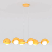 BOOM 6-lichts hanglamp - Oranje frame - Mooier Thuis