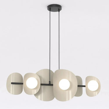 ELEMENTI 6-lichts hanglamp – beige/mokka