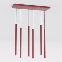 Selter hanglamp 6-lichts bordeaux