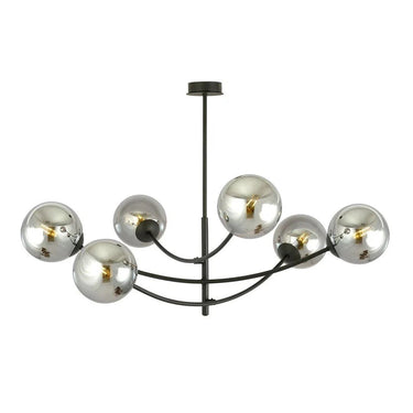 HUNTER 6-lichts hanglamp - Smoked glas