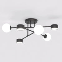 HOLON 6-lichts plafondlamp - Zwart frame - Mooier Thuis