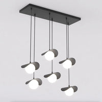 RITUAL 6-lichts hanglamp - Wit glas - Zwart frame - Mooier Thuis