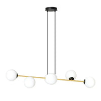 GRAVITY 6-lichts hanglamp - Wit glas - Mooier Thuis