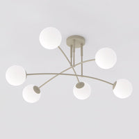 Pregos plafondlamp opaalwit glas 6-lichts